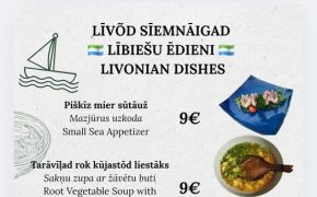 Lībiešu ēdienkarte Kolkasraga “Divjūriņās”